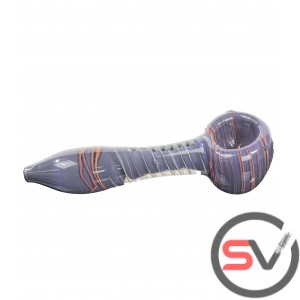 CLEAR BODY SWIRL DESIGN HAND PIPE 5inch 3CT/PK